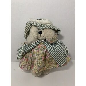Mango Enterprises plush peek-a-boo teddy Anna Bear magnetic hands floral dress